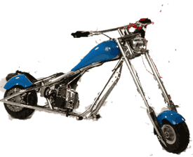 mini chopper motorcycle gas